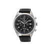 Correa de reloj Seiko SSB271P / 8T67-00D0 Cuero Negro 22mm
